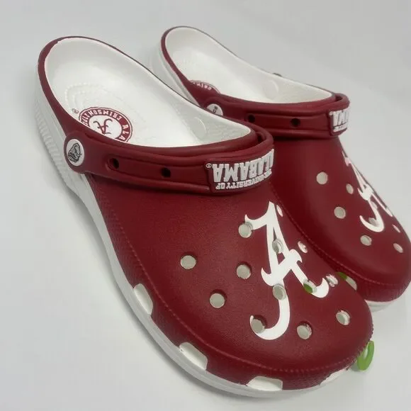Crocs University of Alabama Crimson Tide Classic Clogs Red White Bama Mens Sz 11 Crocs University of Alabama Crimson Tide Classic Clogs Red  main image 4